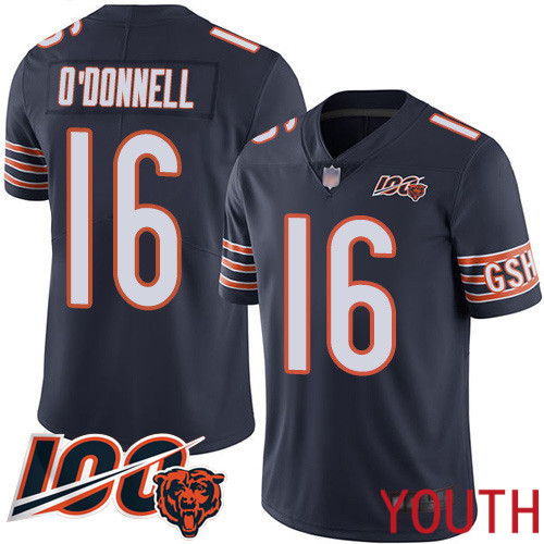 Chicago Bears Limited Navy Blue Youth Pat O Donnell Home Jersey NFL Football 16 100th Season